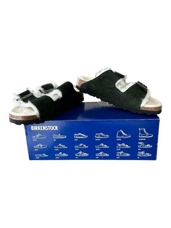 Birkenstock Shoes - Birkenstock Arizona Shearling Suede Sandals Mountain View Green EU 37 US W6